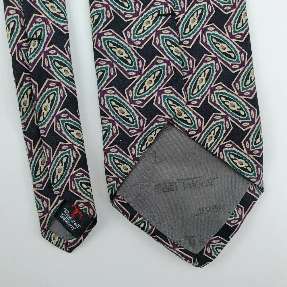 Robert Talbot Carmel Valley Black Silk Tie‎